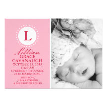 Annonces roses de naissance de photo de la livrais invitation