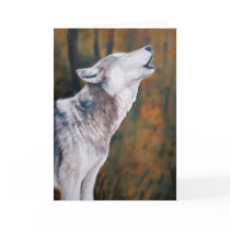 "Anruf der wilden" Wolf-Kunst Notecard