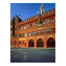 Ansicht von Rathaus von Basel, die Schweiz Postkarten