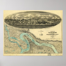 Ansicht von Vicksburg während des amerikanischen z Posterdrucke