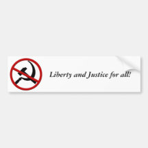 Anti-Kommunismus, Freiheit und Gerechtigkeit für a Autosticker