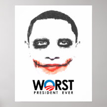 Anti-Obama - schlechtestes Schwarzes Präsidenten E Posterdruck