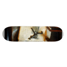 Antike Schlüssel auf Zeitung Personalisiertes Skatedeck