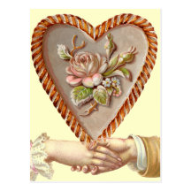 Antike Valentinsgruß-Postkarte