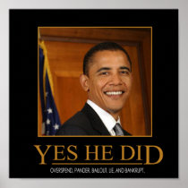 AntiObama ja tat er Demotivational Plakat