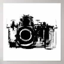 APPAREIL-PHOTO DE VISION DE RAYON X - NOIR ET BLAN POSTERS