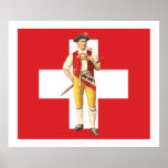 Appenzell Innerrhoden Trachten Schweizer Flaggen-P Plakatdrucke