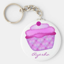 Applique-kleiner Kuchen Keychain - Malvenfarbe und Schlüsselbänder