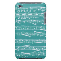 Aqua-Blau-Musiknoten Case-Mate iPod Touch Case