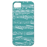Aqua-Blau-Musiknoten iPhone 5 Schutzhüllen