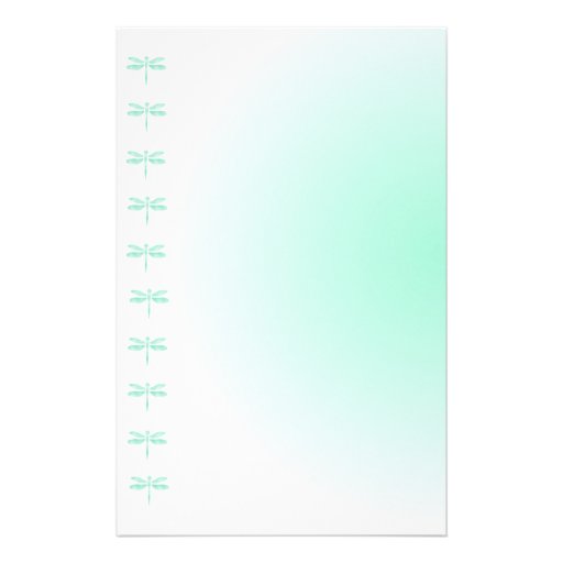 Aqua-Libellen-Schreibpapier Personalisiertes Druckpapier