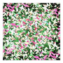 Aquamarine und rosa geometrische Explosion Fotodrucke