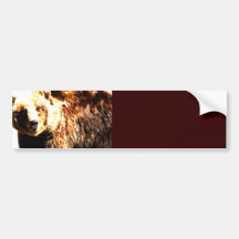 Aquarelle d'ours gris adhésifs pour voiture