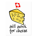 Arbeitet für Käse Postkarte