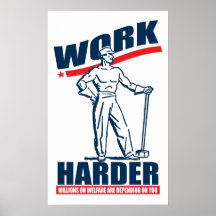 Arbeits-härteres Tee-Party-Plakat-Zeichen 2012