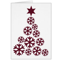 Arbre de flocon de neige cartes