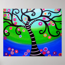 ARBRE DE LA PEINTURE DE LA VIE POSTERS