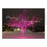 Arbre de Noël rose Cartes De Vœux