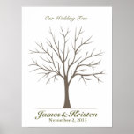 Arbre d'empreinte digitale de mariage - classique posters