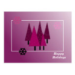 Arbres de Noël lunatiques Carte Postale