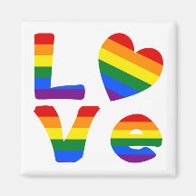 Arc-en-ciel gai d'amour magnets