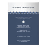 Argent et marine - invitation de Mitzvah de barre