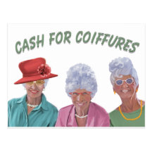 Argent liquide pour des coiffures carte postale