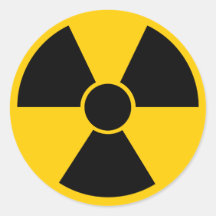 Arme nucléaire noire autocollant