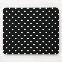 Arrière - plan noir de petit pois blanc tapis de souris