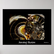 Art abstrait d'affiche sentant Ilusion