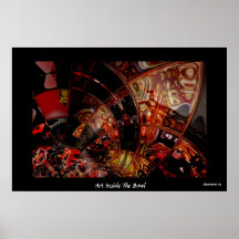 Art abstrait de Digitals d'affiche à l'intérieur d