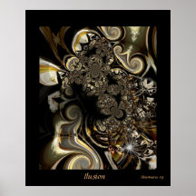 Art abstrait Ilusion de Digitals d'affiche
