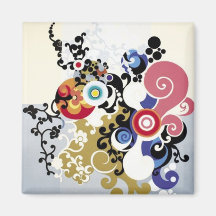 art abstrait magnets pour réfrigérateur