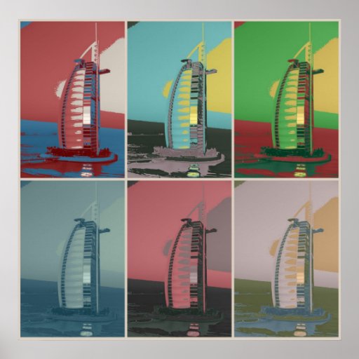 Art de bruit en pastel de Dubaï d'hôtel arabe d'Al Posters