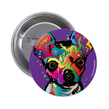 Art de chiwawa pin's avec agrafe