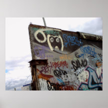 Art de mur de Berlin : Visage malheureux Posters
