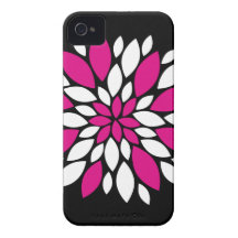 Art de pétales de fleur de rose indien et blanche  coque Case-Mate iPhone 4