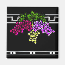 Art Deco Grapes Magnets