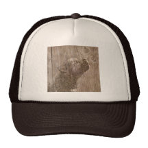 Art en bois de chiot de loup casquettes