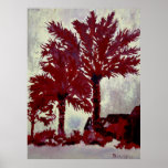 art moderne acrylique de palmiers affiche