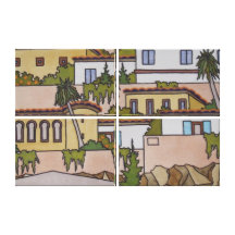 Art moderne réglé Grenade de mur de quatre toiles Impression Sur Toile