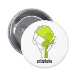 Artischocken-Gekritzel-Kunst-Knopf Anstecknadel