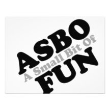 ASBO Spaß Personalisierte Einladungskarte