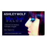Ashley für blauen Stuhl-Salon Visitenkartenvorlage