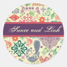 Asiatische Inspiration Runder Sticker