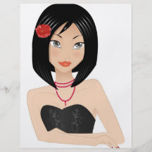 Asiatisches Mädchen Flyerdesign