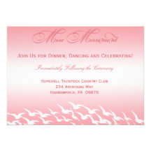 Assez dans les cartes roses de réception de mariag invitation personnalisable