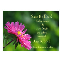 Aster-Save the Date Karte Einladungskarten