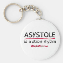 Asystolie-medizinischer Spaß Keychain Schlüsselbänder