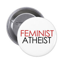Athée féministe badge